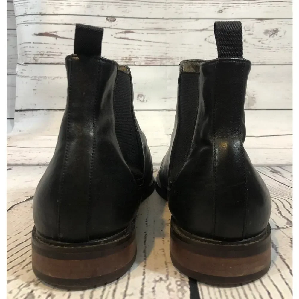 Aston Grey PAGLIAGA Chelsea boots in black size 11.5